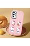 Samsung Galaxy A32 Compatible Case Camera Protector Pink Silicone Couple Phone Case with Kitty Pattern - 2