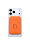 Magsafe Compatible Magnetic Foldable Orange Leather Wallet and Card Holder - 3