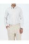 Slim Fit Men's Striped Lycra Tie Collar Shirt Beige T20059-09