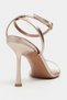 Taki Rose Gold Women's Thin Heeled Shoes with Ankle Belt Detail - 8