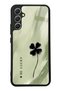 Samsung A34 Glossy Phone Case with Sage Lucky Clover Design