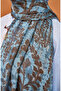 Riva Shawl Spring Blossoms Blue - 4