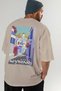 Mykonos Greece Beige Oversize Country City Back Printed Unisex T-Shirt 100% Cotton Premium - 7