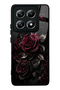 Xiaomi Mi 14t Pro Obsidian Burgundy Roses Design Glossy Phone Case