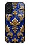 iPhone 17 Royal Sapphire Baroque Design Glossy Phone Case