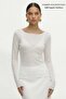Women's Cashmere Ultra Soft Boat Neck Undershirt White