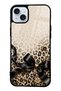 iPhone 15 Plus Golden Leopard Bow Design Glossy Phone Case