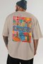 Copenhagen Denmark Beige Oversize Country City Back Printed Unisex T-Shirt 100% Cotton Premium - 5