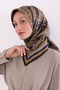 وشاح من القطن والحرير بنمط عرقي LS2205 05-مينك-أزرق داكن