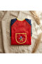 Juniorart Waterproof Long Sleeve Children's Activity and Dining Apron 3-5 Years - Red Navy Blue Abc Karak - 4