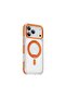 Southend Magsafe Case for iPhone 17 Pro Max, Camera Protection, Hybrid Materials, Built-in Kickstand Ring with 360° Rotation, Military-Grade Protection - Orange