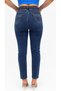 Plus Size Belted Lycra Denim Women's Trousers - 3