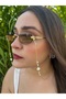 Premium White Clover Detailed Glasses Chain |   Women's Glasses Strap |   Silicone Tip Metal Heart Eyeglass Accessory |   Compatible with All Glasses - 2