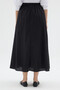 Women's Voile Fabric Crinkled Long Lined Crush Skirt with Pockets - 8
