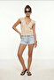 Polka Dot Crinkle Knitted Blouse Lub0384 Bone Black - 2