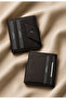 Men's Brown Leather Card Holder - Saffiano Leather Card Holder Wallet Openable and Closable - 100% Genuine Leather Men's Accessory - 2