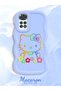 Redmi Note 11S Compatible Case Camera Protector Blue Silicone Couple Phone Case Kitty Pattern - 2