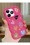 Realme C51 Compatible Case Camera Protector Red Silicone Couple Phone Case Heart Pattern