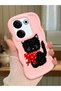 Tecno Camon 20 Pro 4g Compatible Case Camera Protector Pink Silicone Couple Phone Case Cat Pattern