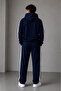 Men's Top and Bottom Set - Hooded Striped Tracksuit Set - 2