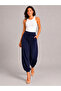 Women's Modal Fabric Shalwar Cut High Waist Pocketed Elastic Cuffed Loose Trousers Style Sweatpants - 2