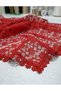 Red Lace Triangle Bandana – Vintage Hair Band |   Stylish and Elegant Women's Accessory - 2