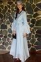 Tencel Flounce Sleeve Dress Blue - 3