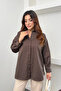 Women's Striped Oversize Shirt Long Sleeve Buttoned Loose Basic Casual Office Shirt - 2