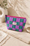 Makeup Bag Quilted Organizer - Travel Cosmetic Organizer Zippered Multi-Purpose Women's Bag 23X14X6 cm - 6