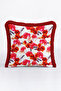 Floral Chic Romantic Spring Rose Poppy Fringed Pillowcase - Botanical Burgundy Tassel Throw Pillow Cover - 2