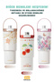 880ml Cute Patterned Tumbler With/Without Straw Stainless Steel Thermos with Handle - 6