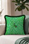Floral Premium Spring Breeze Fringed Pillowcase-Cute Cat Boho Black Tassel Throw Pillow Cover