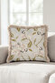 Floral Design Spring Fringed Pillowcase-Botanical Country Beige Powder Mink Tassel Throw Pillow Cover - 3