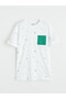 Lcw Kids White Crew Neck Boy's Pajamas Set with Shorts - 4