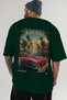 Miami Beach Green Oversize Country City Back Printed Unisex T-Shirt 100% Cotton Premium - 6