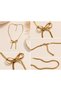 Bow Detailed Gold Steel Italian Chain Women's Necklace - 2