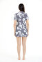 Women's 100% Viscose Floral Patterned Shirt Collar Shorts Set - 5