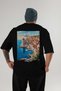 Dubrovnik Croatia 2 Black Oversize Country City Back Printed Unisex T-Shirt 100% Cotton Premium - 2