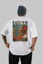 Cuba White Oversize Country City Back Printed Unisex T-Shirt 100% Cotton Premium - 2