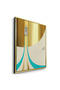 Geometric Space Shuttle Kids Wall Art | Portrait Framed Canvas Print with Gold Foil Embossed | Luxury Modern Decor for Kids Room - 3