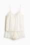 Lace-trimmed satin pyjamas - 4