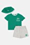 Toddlers Boy 3 Pieces Graphic Print T-Shirt With Shorts And Bucket Hat Set, Multicolor - 4