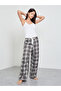 Black Plaid Straight Pyjama