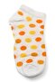 Women's White and Yellow Polka Dot Patterned 6-Piece Booties Socks Set - Fun Concept Socks - 3