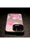 iPhone 17 Compatible Silicone Edge Hard Back Case Couple Phone Case with Floral Pattern - 7