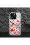 Vivo Y16 Compatible Silicone Edge Hard Back Case Couple Phone Case with Floral Pattern - 5