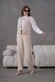 Floral Embroidered Linen Vest Set - 4