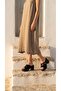 Black Side Buckle Detailed High Light Wedge Heeled Comfortable Women's Summer Slippers Sandals - 6