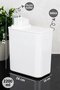 Set of 3 Self-Scale Detergent Boxes with Labels 3000 ml - 2200 ml Colors White Softener Detergent Container with Scale Lid and Labels - 6