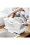 Dish Drying Rack with Drainboard - Expandable, Space Saving - Polypropylene - Dish Rack for Kitchen Counter - Dish Drainers with Spout - Kitchen Sink Organizer - 3